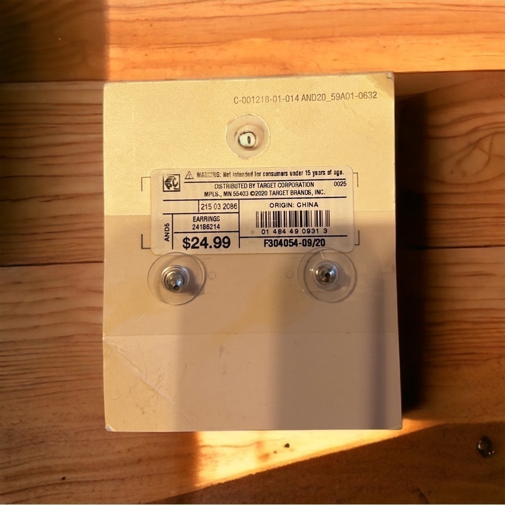 A New Day Sterling Silver Cubic Zirconia Nickel Free Earrings - Picture 3 of 3